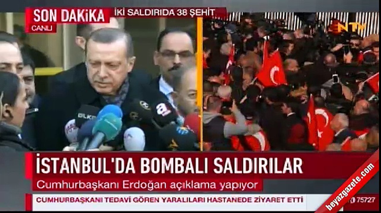 Cumhurbaşkanı Erdoğan'dan İstanbul patlamasına ilişkin açıklama