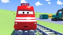 Troy der Zug und der Bagger| Lastwagen Bau Cartoon Serie für Kinder