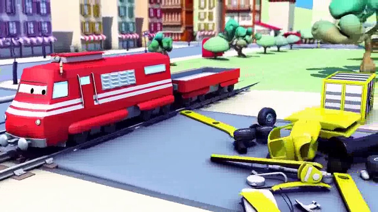 Troy der Zug und Kran | Auto & Lastwagen Cartoons für Kinder