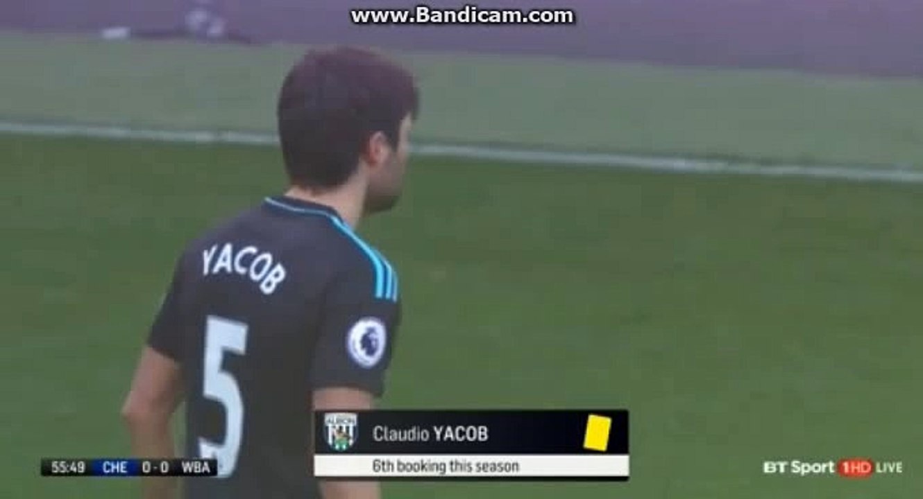 Claudio Yacob Get Yellow Carton HD - Chelsea 0 - 0 West Bromwich Albion 11.12.2016