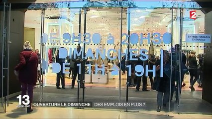 Ouverture des magasins le dimanche : des emplois en plus ?