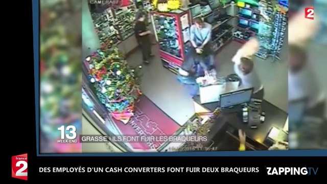 Deux braqueurs prennent la fuite face aux employés d'un cash converters (Vidéo)