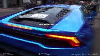 When Lamborghini Huracan Chrome Burn up the street