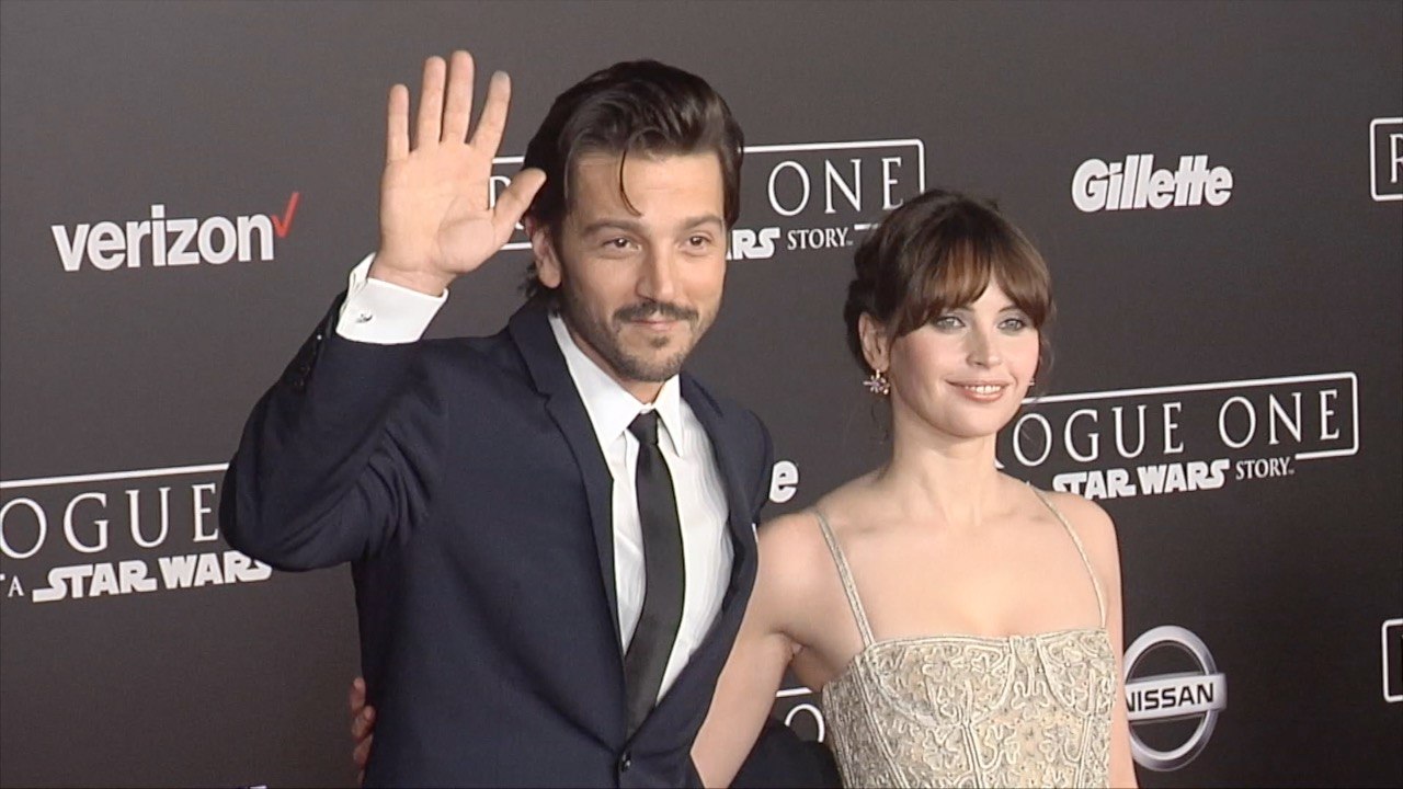Diego Luna and Felicity Jones "Rogue One: A Star Wars Story" World Premiere Red Carpet