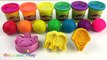 Learn Colors Play Doh Ice Cream Popsicle Peppa Pig Elephant Molds Fun & Creative
