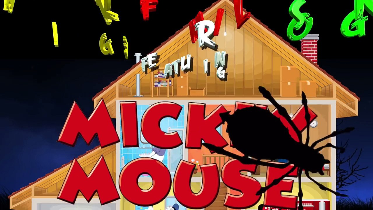 Mickey Mouse Gross Spider House Attack Finger Family Song!