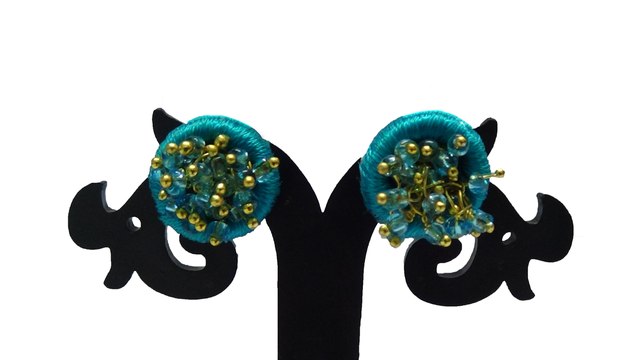 How to make Silk Thread Loreals Studs for Jhumkas at Home