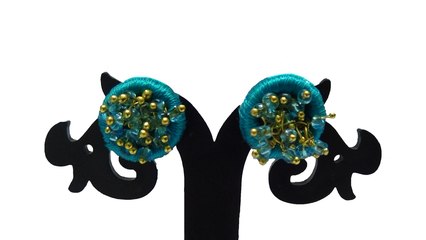 How to make Silk Thread Loreals Studs for Jhumkas at Home
