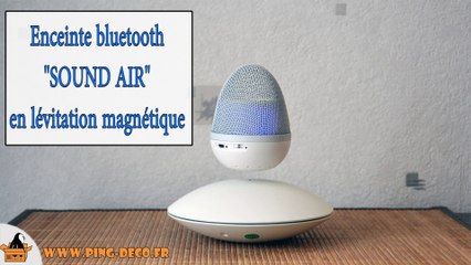 Enceinte en lévitation Blanche Bluetooth Sound Air - Magnetic Land (WWW.PING-DECO.FR)