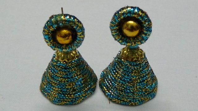 How to make Silk Thread Jhumkas | Silk Thread Jhumka Tutorial