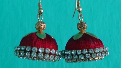 How to Make Silk Thread Jumkas Tutorial