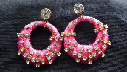 How to Make Silk Thread Ear Rings