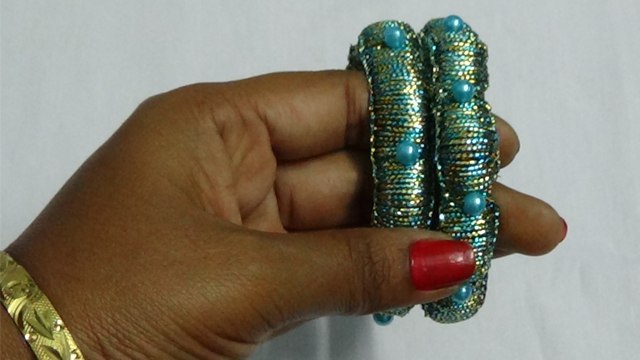 Knotting Weave Silk Thread Bangles Making Tutorial