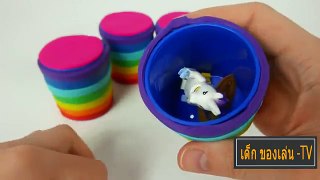 เล่น Doh รุ้งประหลาดของเล่นสำหรับเด็กวิดีโอ Playdough ตีนตระเวน Hello Kitty Ugglys