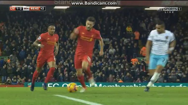 Penalty or not Adam Lallana vs Dimitri Payet Liverpool 1 - 2 West Ham 11.12.2016