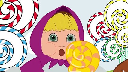 Masha et Dora dans La Candyland Doigt de la Famille des Comptines