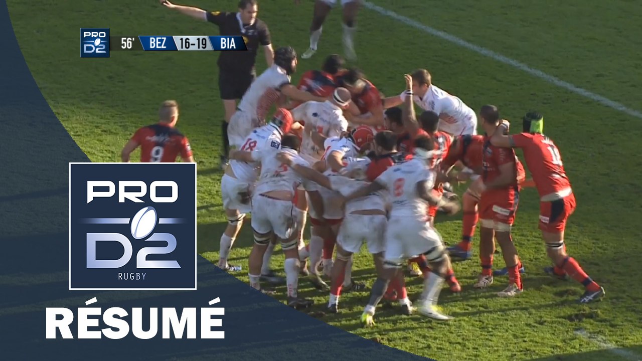 PRO D2 - Résumé Béziers-Biarritz: 23-34 - J14 - Saison 2016/2017