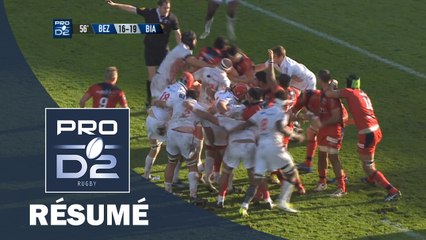 PRO D2 - Résumé Béziers-Biarritz: 23-34 - J14 - Saison 2016/2017