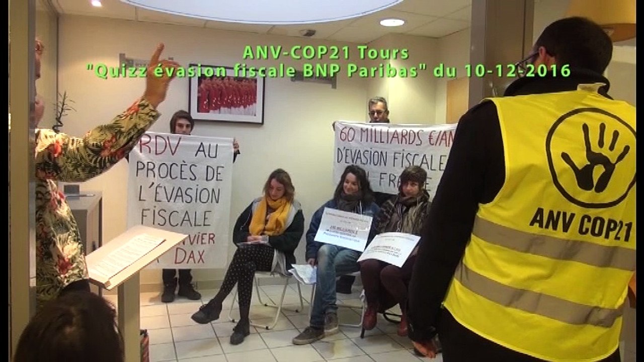 ANV COP21 Tours quiz "évasion fiscale à la BNP Paribas", clip court