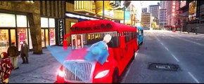 Wheels On The Bus Go Round And Round Hulk Spiderman Frozen Kids Songs Nursery Rhymes for Children