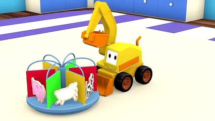 Мультфильм про машинки. Экскаватор Аха. Развивающий мультик с 3D машинками