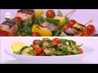 سلاطة جرجير ومشروم وطماطم مجففة ووصفة اخرى | شبكة وصنارة حلقة كاملة