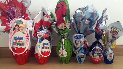 Easter Eggs Learn Sizes with Surprise Eggs Opening HUGE JUMBO Chocolate Egg Kinder Surprise