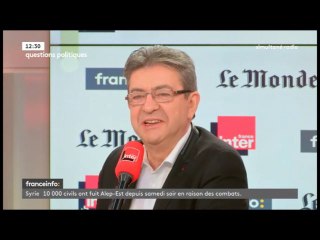 Jean-Luc Mélenchon invité à "Questions politiques" sur France Info TV le 11/12/2016