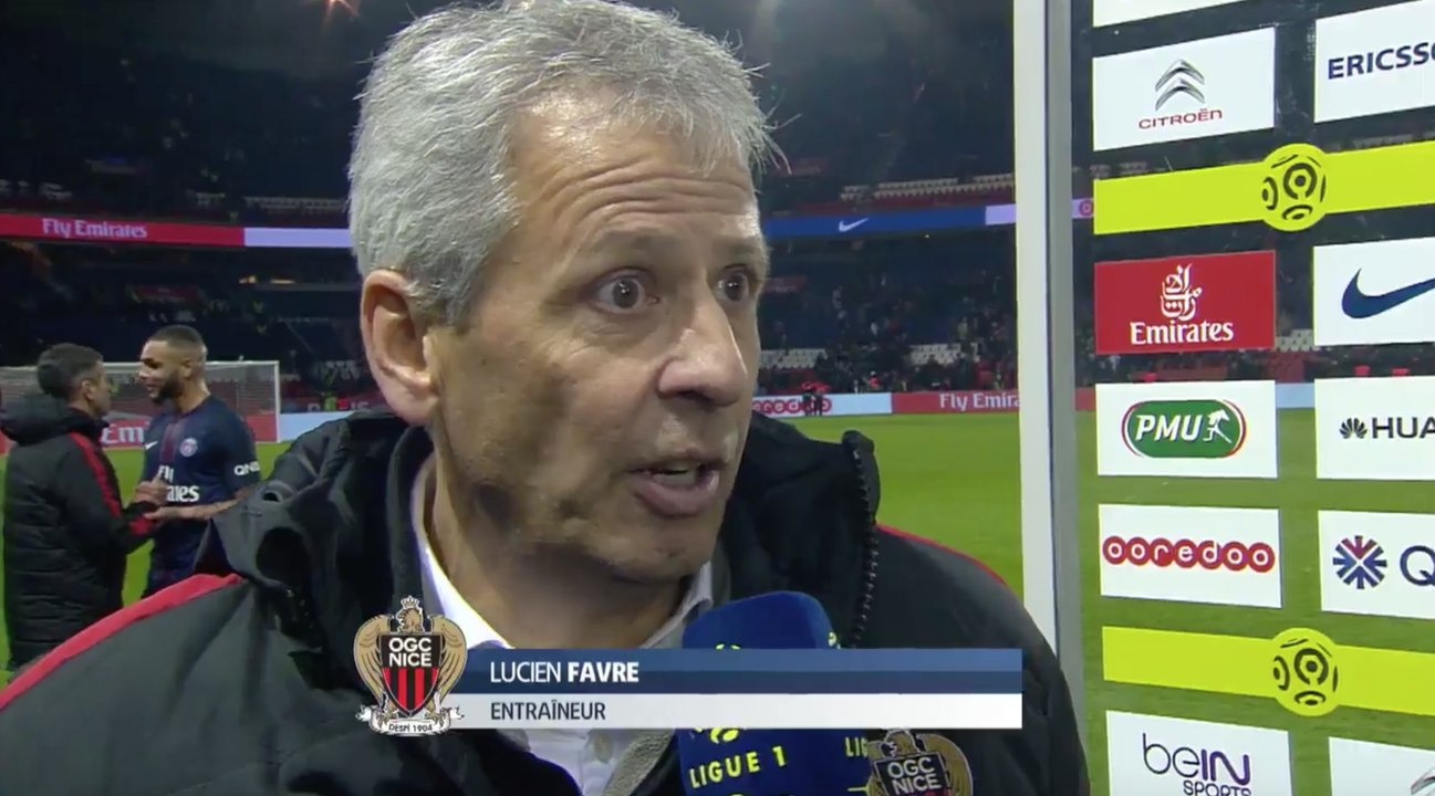 Réaction de Lucien Favre après PSG-Nice