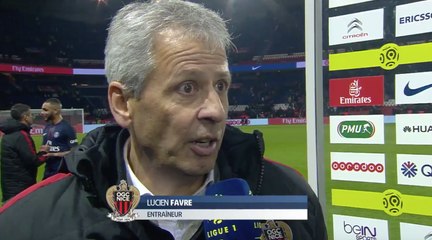 Réaction de Lucien Favre après PSG-Nice