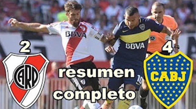 River Plate 2 x 4 Boca Juniors - Goles y Resumen 11.12.2016