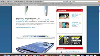 iPhone 5 vs. Samsung Galaxy S3 Hands On Review and Comparison