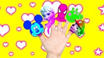 Finger Family collection Spiderman Frozen Elsa Peppa pig Lollipop Nursery Rhymes Lyrics for Kids