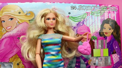Barbie Birthday Month Surprise Daily Presents with sister Crystal doll in Advent Calendar Day 17