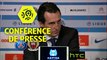 Conférence de presse Paris Saint-Germain - OGC Nice (2-2) : Unai EMERY (PARIS) - Lucien FAVRE (OGCN) - 2016/2017