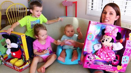 Minnie Mouse & Mickey Mouse Clubhouse Hot Dog Dance & Roller Skating Dolls Surprise Toys Game Play