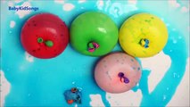 Five Colors Apple Balloons collection Learn Colours wet Balloons Fruits Nursery Rhymes Compilation