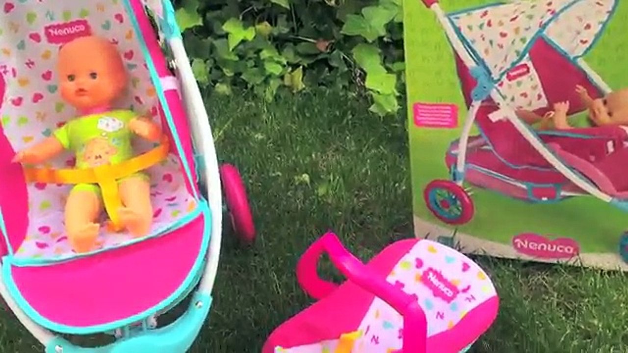 Bebé Nenuco ❤ Carrito Silla de Paseo y Hamaca Juguetes - Baby Stroller Infant Rocker Maxi Cosi - Dailymotion Video