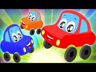 Little Red Car Rhymes - Five Little Babies | Nursery Rhyme | Funny Car Video