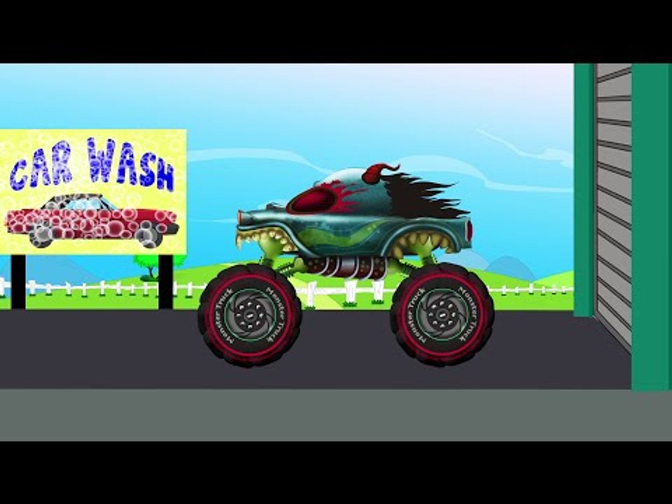 Haunted House Monster Truck Car Wash Cars For Kids video Dailymotion