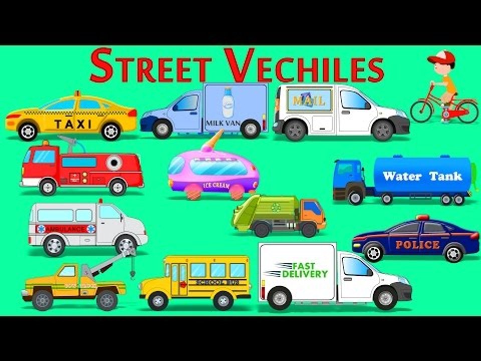 Learn Street Vehicles | Car and Trucks | Vehicles For Kids - video ...