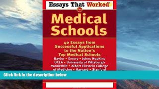 PDF  Essays That Worked for Medical Schools: 40 Essays from Successful Applications to the Nation