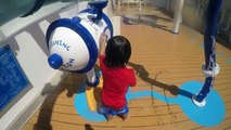 FAMILY FUN TRIP RollerCoaster Water Slide SPLASH PAD for kids Disney Cruise Fantasy AquaDuck