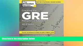 Buy NOW  Cracking the GRE Mathematics Subject Test, 4th Edition Steven A. Leduc  Book