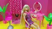 Barbie Hair Salon Dying Bleaching Barbie Hair Tattoos with Mattel Dolls by DisneyCarToys
