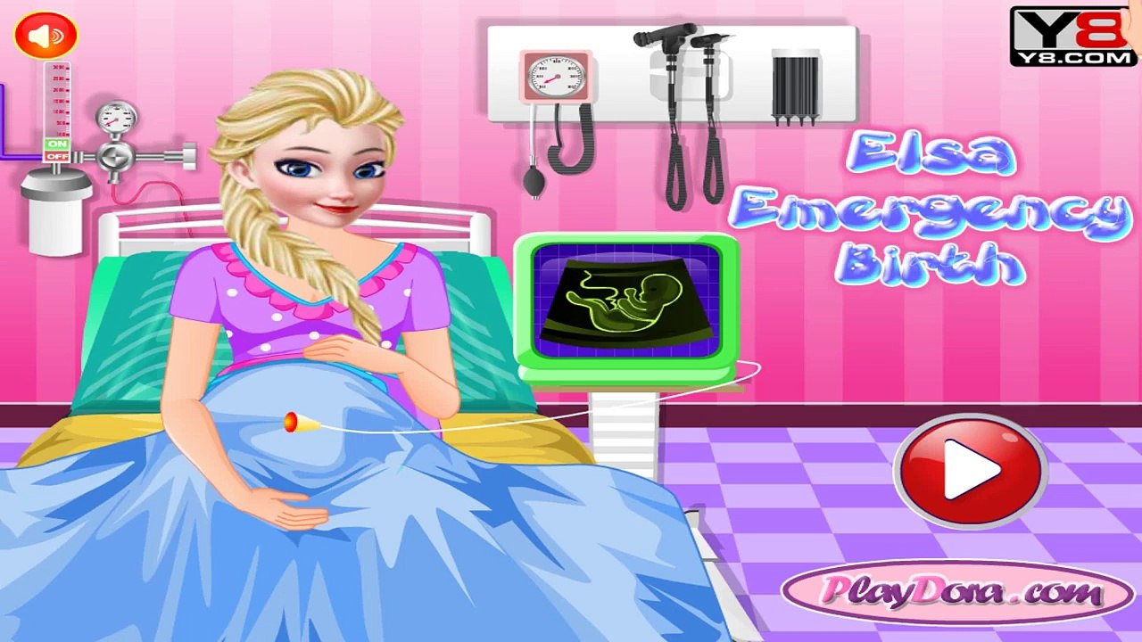 Elsa Emergency Birth Disney Princess Elsa Baby Games To Play Видео
