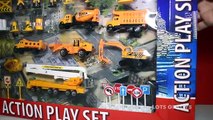Play Doh Construction!! Mighty Machines Excavator, Bulldozer, Trucks, Front Loader Construction Toys