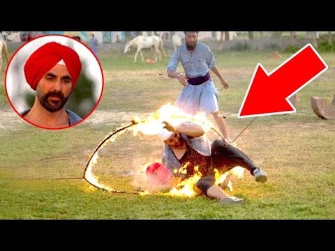 OMG: Akshay Kumar Catches FIRE When Stunt Sequence Of Singh Is Bling Goes Wrong