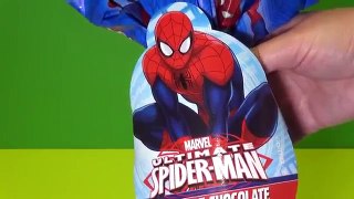 SpiderMan Big Chocolate Surprise Egg Spiderman Surprise eieren 驚きの卵