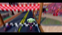 Sam Flynn Tron Legacy & Spiderman ride their bikes & have Fun   Hulk race Disney Cars Mcqueen !